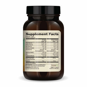 Dr. Mercola Complexe de Vitamines B 60 Capsules étiquette avec ingrédients