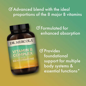 Dr. Mercola Complexe de Vitamines B capsules ouvertes