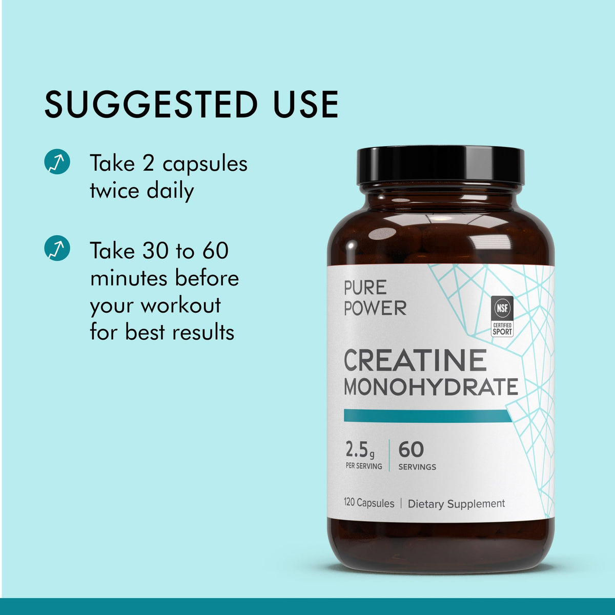 Dr. Mercola Créatine Monohydrate Pure Power vue arrière