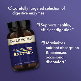 Dr. Mercola Enzymes Spectre Complet 90 Capsules - emballage