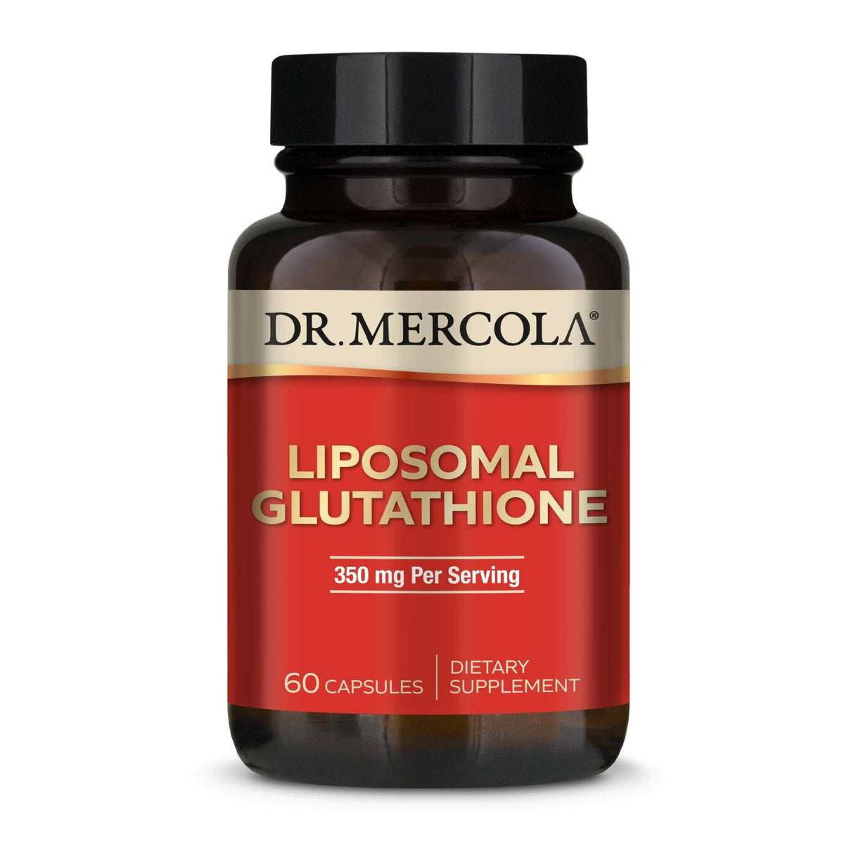 Dr. Mercola Glutathione Liposomal 350 mg 60 capsules - vue de face