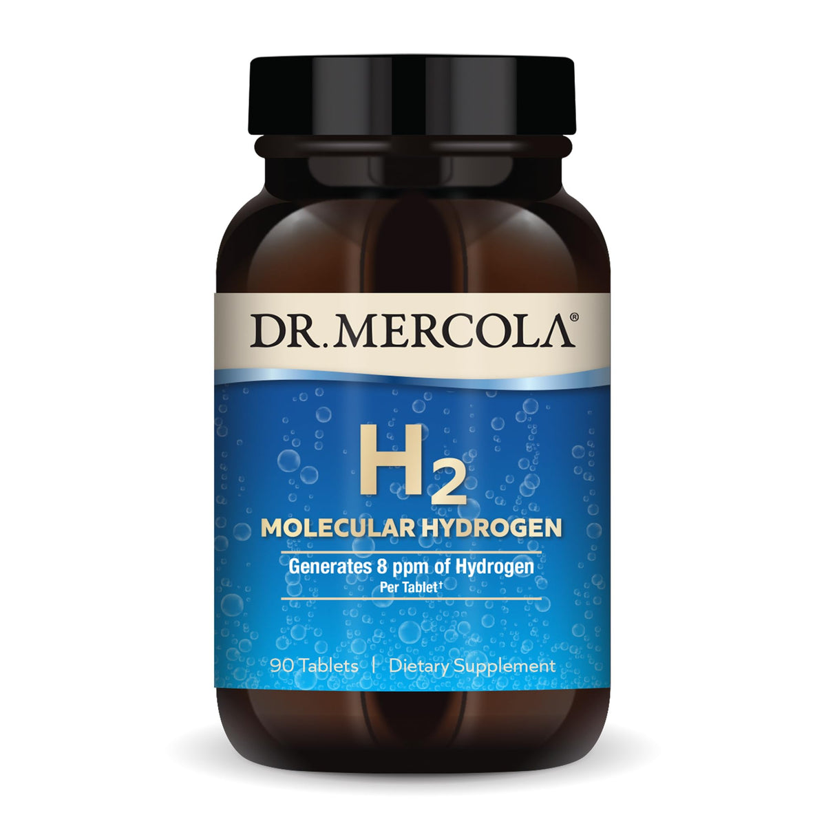 Dr. Mercola H2 Hydrogène 90 comprimés vue de face