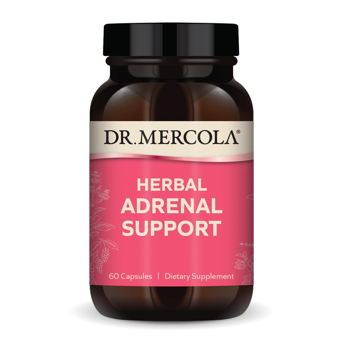 Dr. Mercola Herbal Adrenal Support 60 capsules vue avant