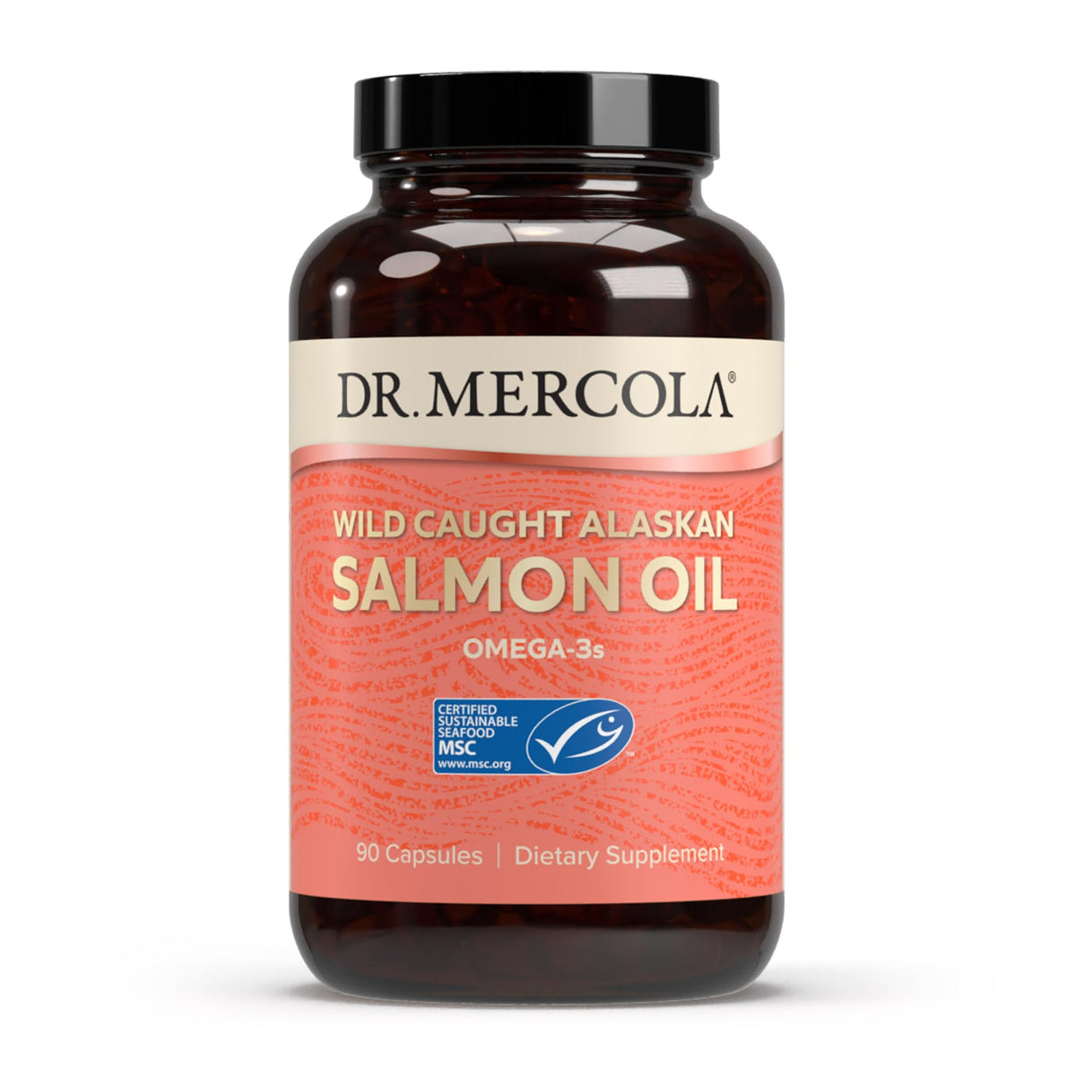 Dr. Mercola Huile de Saumon 3000 mg 90 capsules vue avant