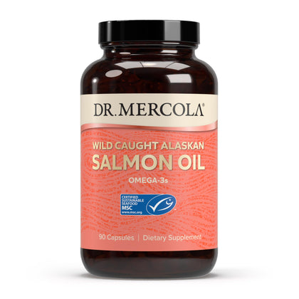 Dr. Mercola Huile de Saumon 3000 mg 90 capsules vue avant