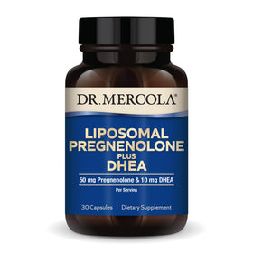Dr. Mercola Liposomal Pregnenolone Plus DHEA 50 mg 30 Capsules - vue de face