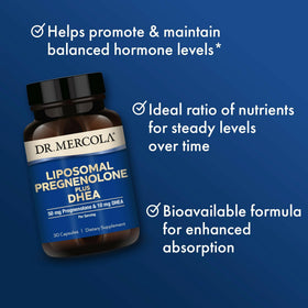 Dr. Mercola Liposomal Pregnenolone Plus DHEA 50 mg packaging
