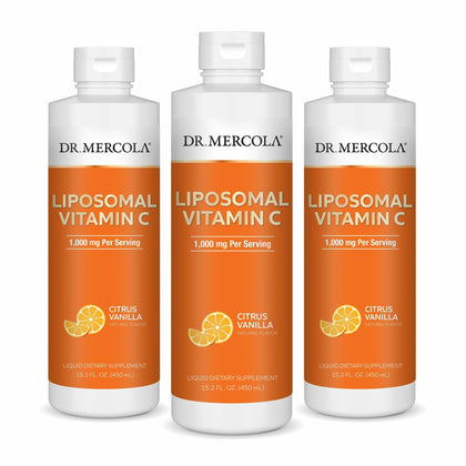 Dr. Mercola Liposomal Vitamine C 450 mL pack de 3