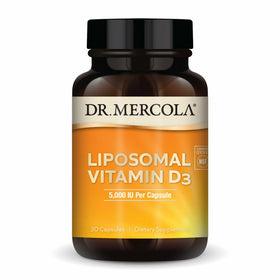 Dr. Mercola Liposomal Vitamine D3 5 000 UI 30 Capsules vue de face
