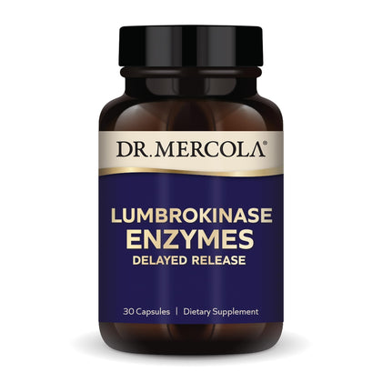 Dr. Mercola Lumbrokinase Enzymes 11 mg 30 Capsules - Vue de face