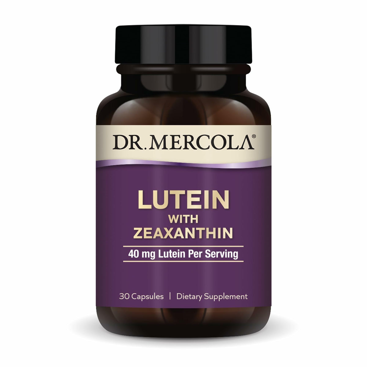 Dr. Mercola Luteine avec Zéaxanthine 30 capsules vue de face