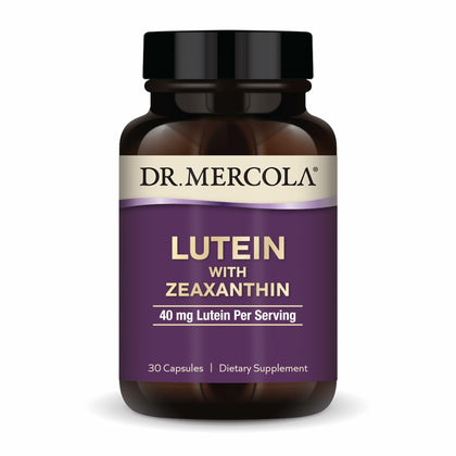 Dr. Mercola Luteine avec Zéaxanthine 30 capsules vue de face