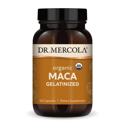 Dr. Mercola Maca Bio Péruvien 60 capsules vue de face
