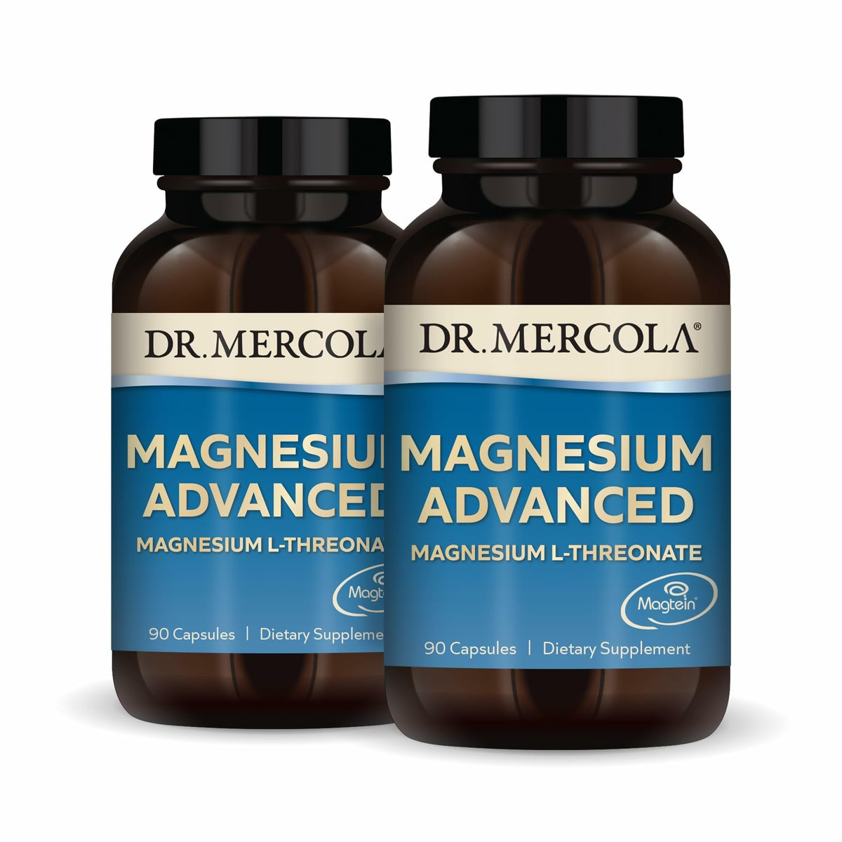 Dr. Mercola Magnesium Advanced 2000 mg 90 capsules, vue de face