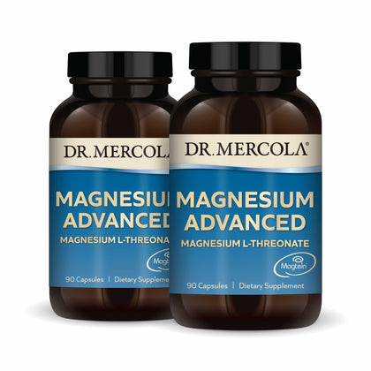 Dr. Mercola Magnesium Advanced 2000 mg 90 capsules, vue de face