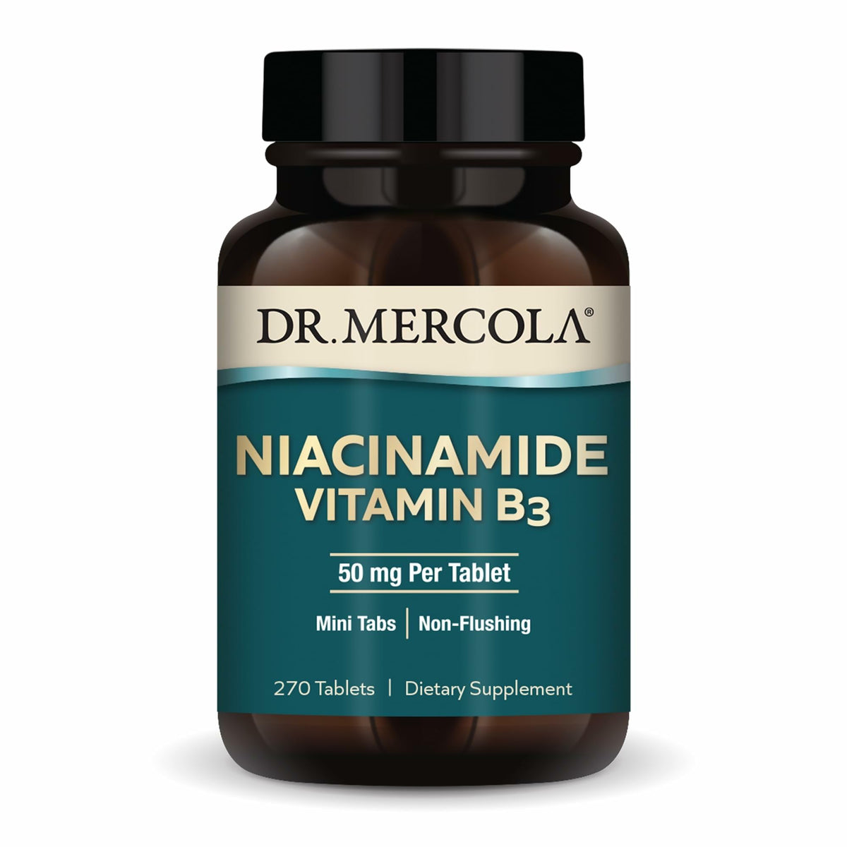 Dr. Mercola Niacinamide Vitamine B3 50 mg 270 comprimés vue de face