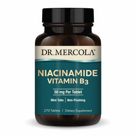 Dr. Mercola Niacinamide Vitamine B3 50 mg 270 comprimés vue de face