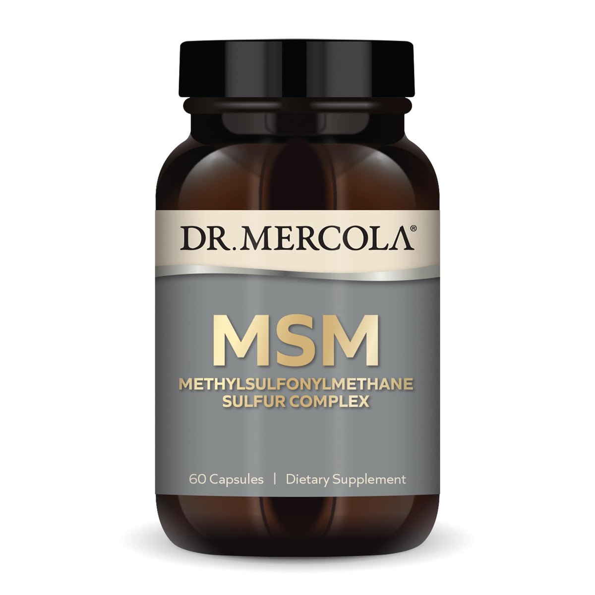 Dr. Mercola OptiMSM Complex Soufre 60 Capsules vue de face