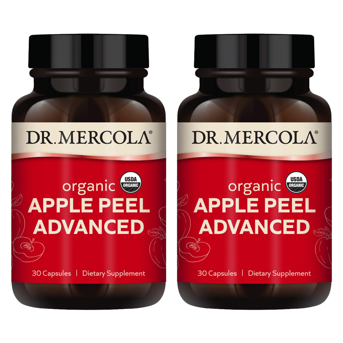 Dr. Mercola Pomme Bio Avancé 30 Capsules - vue avant