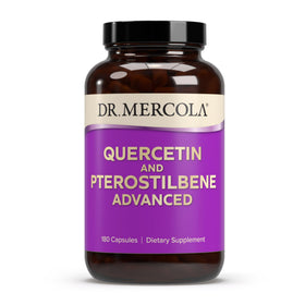 Dr. Mercola Quercetin & Pterostilbene 500 mg 180 capsules front view