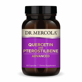 Dr. Mercola Quercetin & Pterostilbene Avancé 500 mg capsules front view