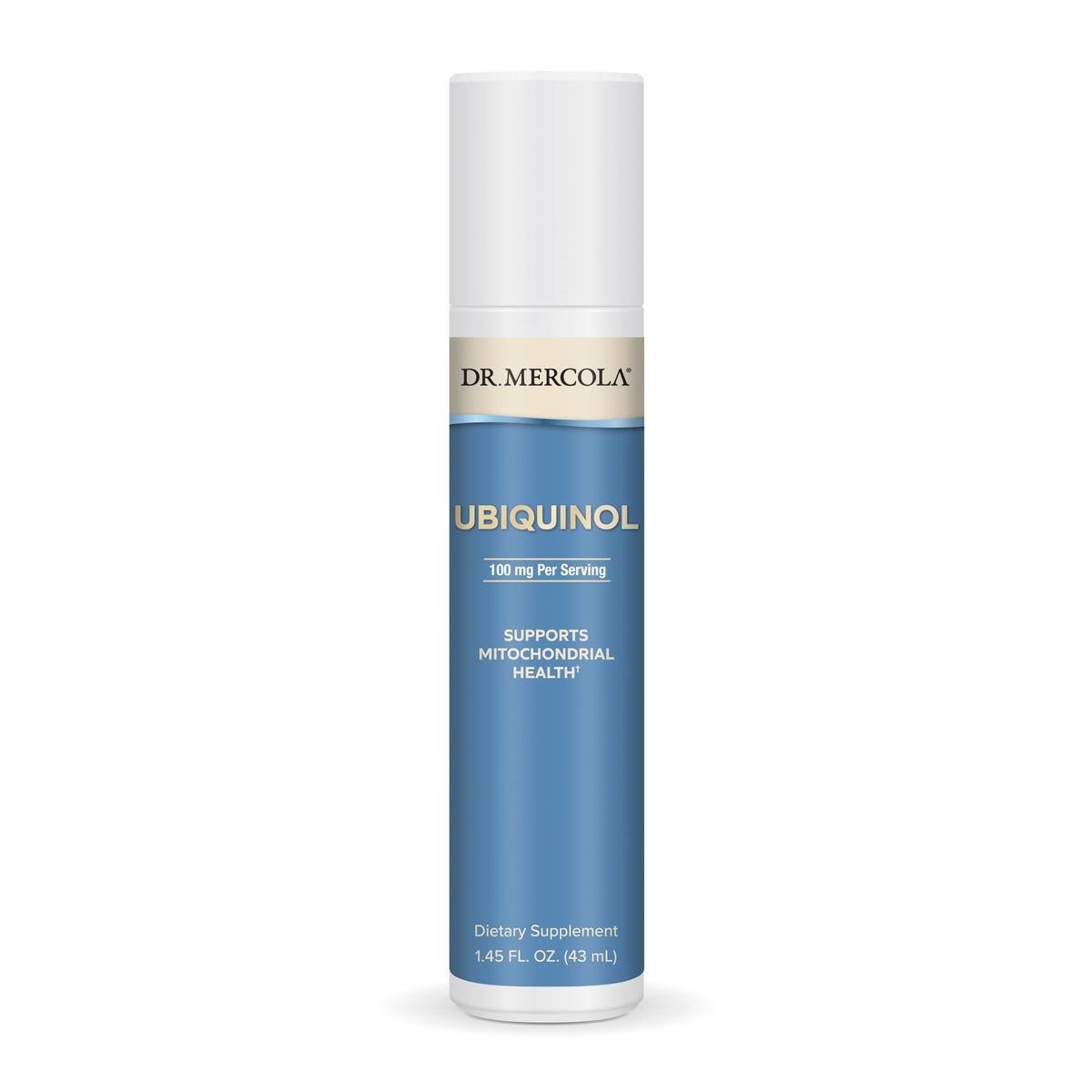 Dr. Mercola Ubiquinol Liquid Pump 100 mg avant avec emballage