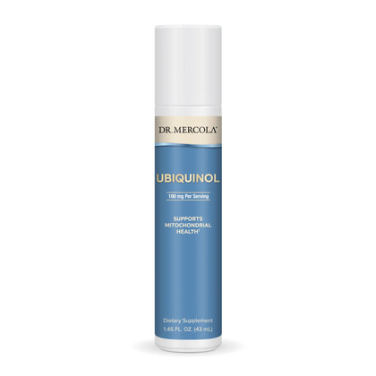 Dr. Mercola Ubiquinol Liquid Pump 100 mg avant avec emballage