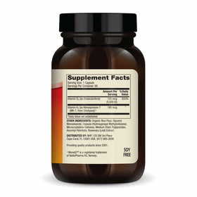 Dr. Mercola Vitamines D3 et K2 5000 UI 90 Capsules - vue arrière