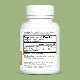 Dr. Murray DIM 200 mg BioPerine, étiquette du produit