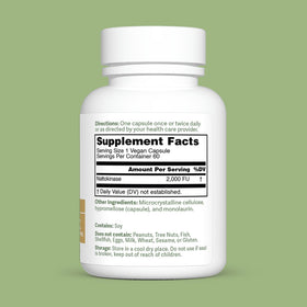 Dr. Murray Nattokinase 2000 FU ouvert avec capsules visibles