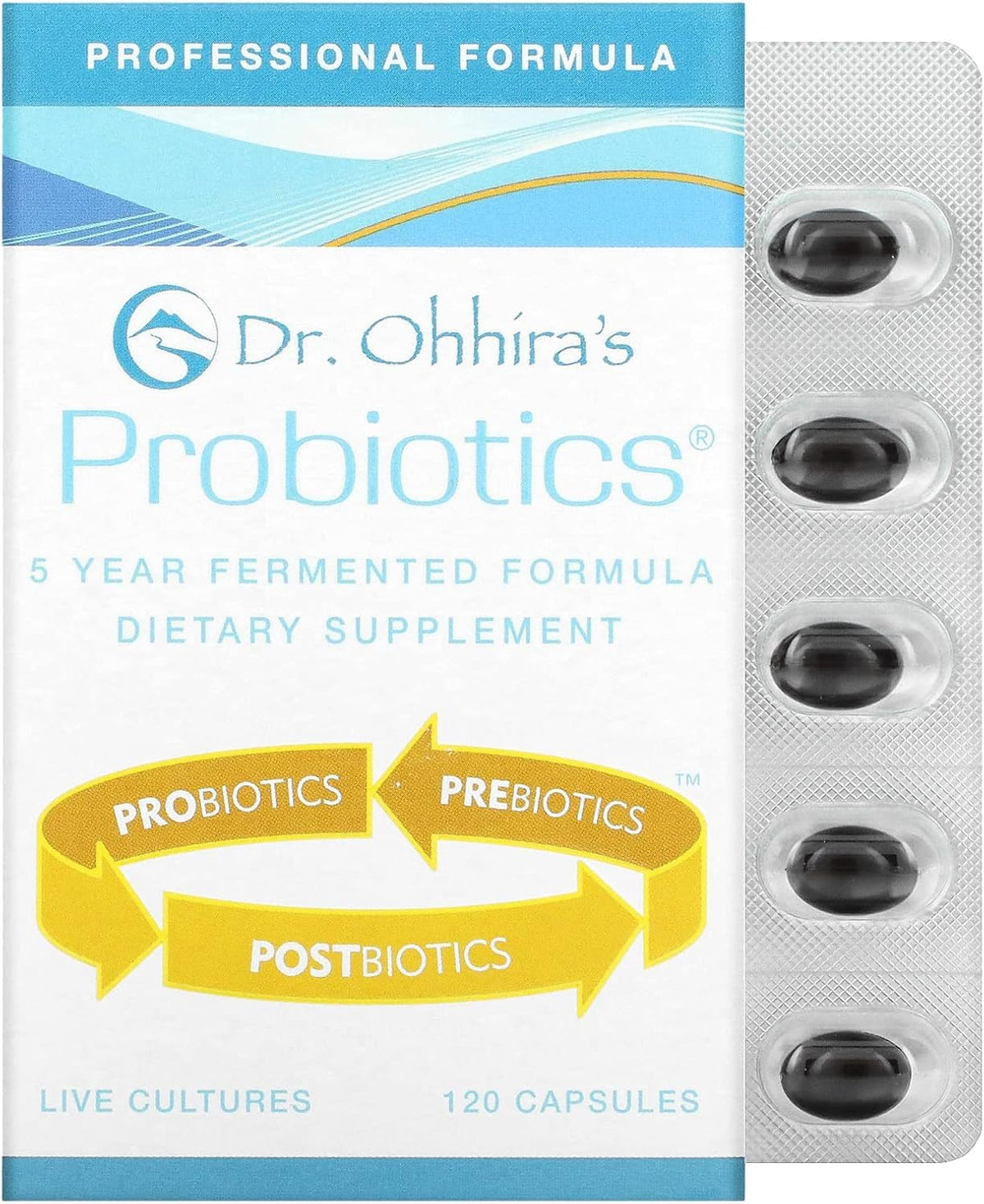 Dr. Ohhira’s Probiotics 120 capsules végétariennes, emballage avant