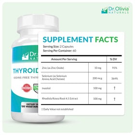 Dr. Olivia Naturals Thyroid Shield emballage et capsules