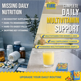 Dr. Price's Vitamins Poudre Multivitaminée en mélange dans un verre