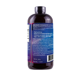 Dr's Advantage Acide Folique Liquide 800 MCG, étiquette avec les ingrédients