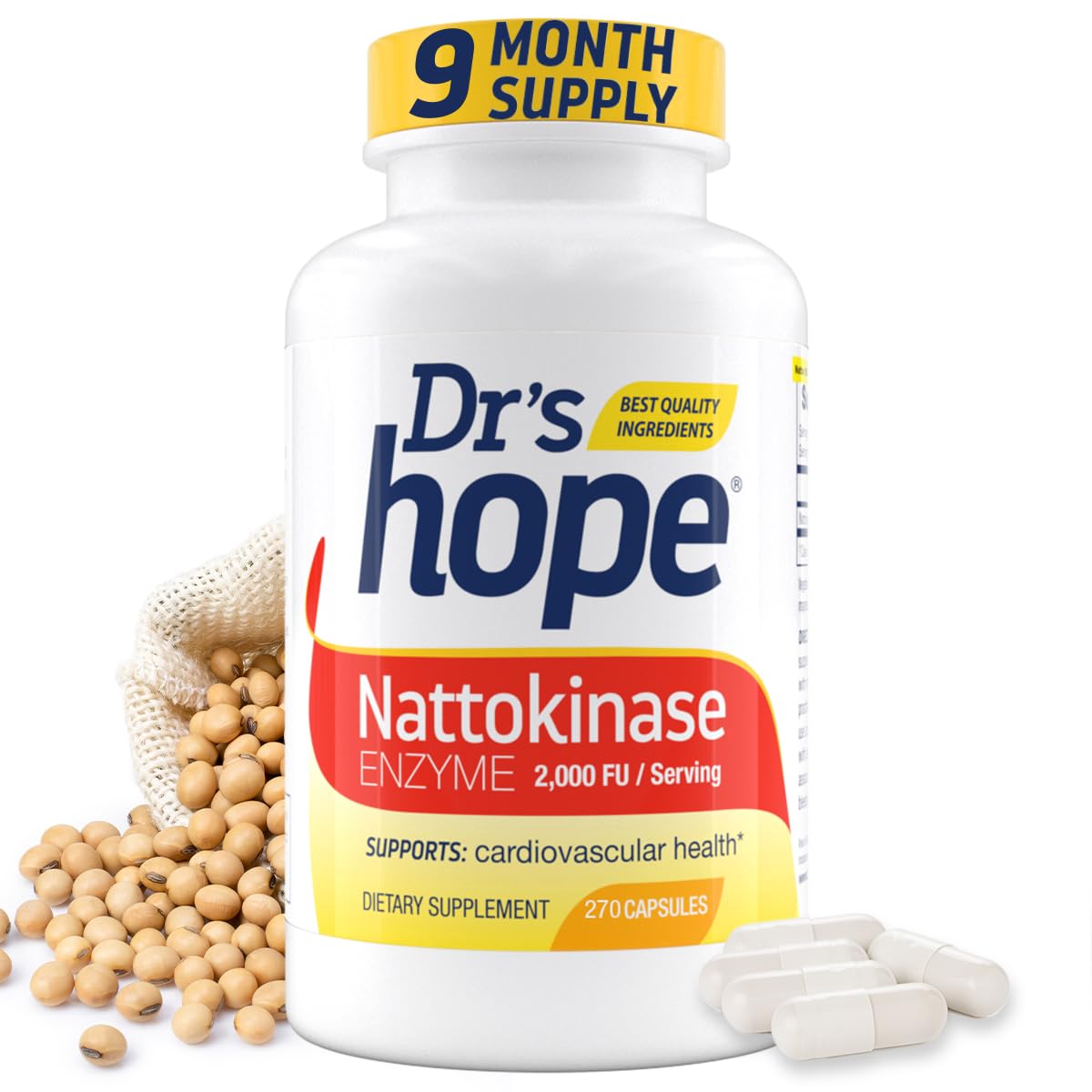 Dr’s Hope Nattokinase 2000 FU avant avec étiquette