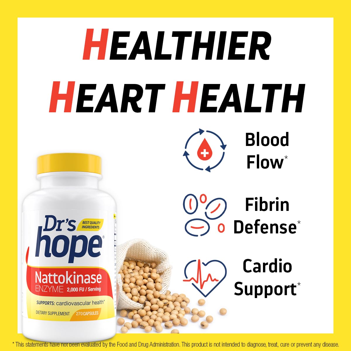 Dr’s Hope Nattokinase 2000 FU avec d'autres compléments alimentaires