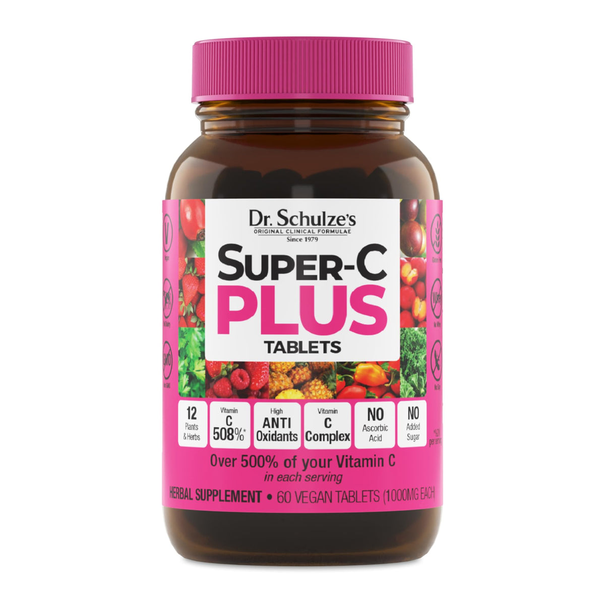 Dr. Schulze's Super-C Plus 60 comprimés vue de face