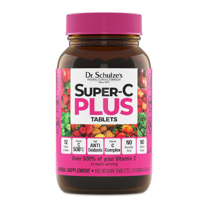 Dr. Schulze's Super-C Plus 60 comprimés vue de face