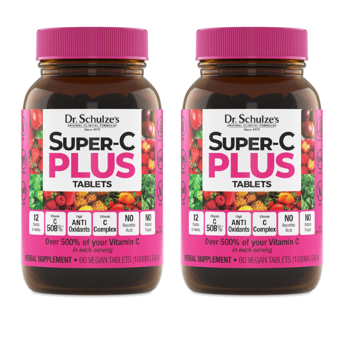 Dr. Schulze's Super-C Plus complément alimentaire vitamine C 60 comprimés
