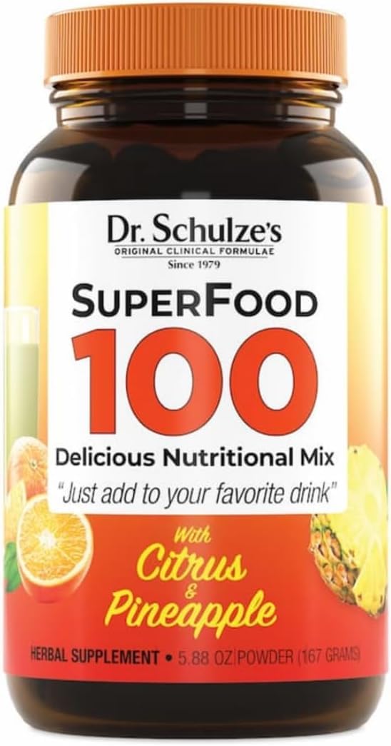Dr. Schulze's SuperFood 100 complément alimentaire en poudre, 408g, vue avant