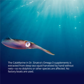 Dr. Sinatra Omega-3 CalaMarine 570mg DHA 330mg EPA sur une table