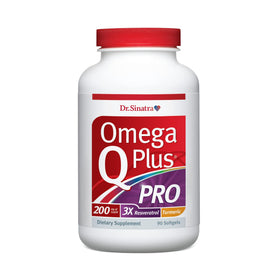 Dr. Sinatra Omega Q Plus PRO 200 mg CoQ10 bouteille vue de face