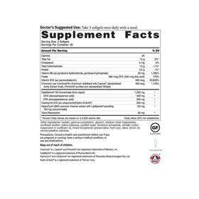 Dr. Sinatra Omega Q Plus PRO 200 mg CoQ10 ingrédients listés
