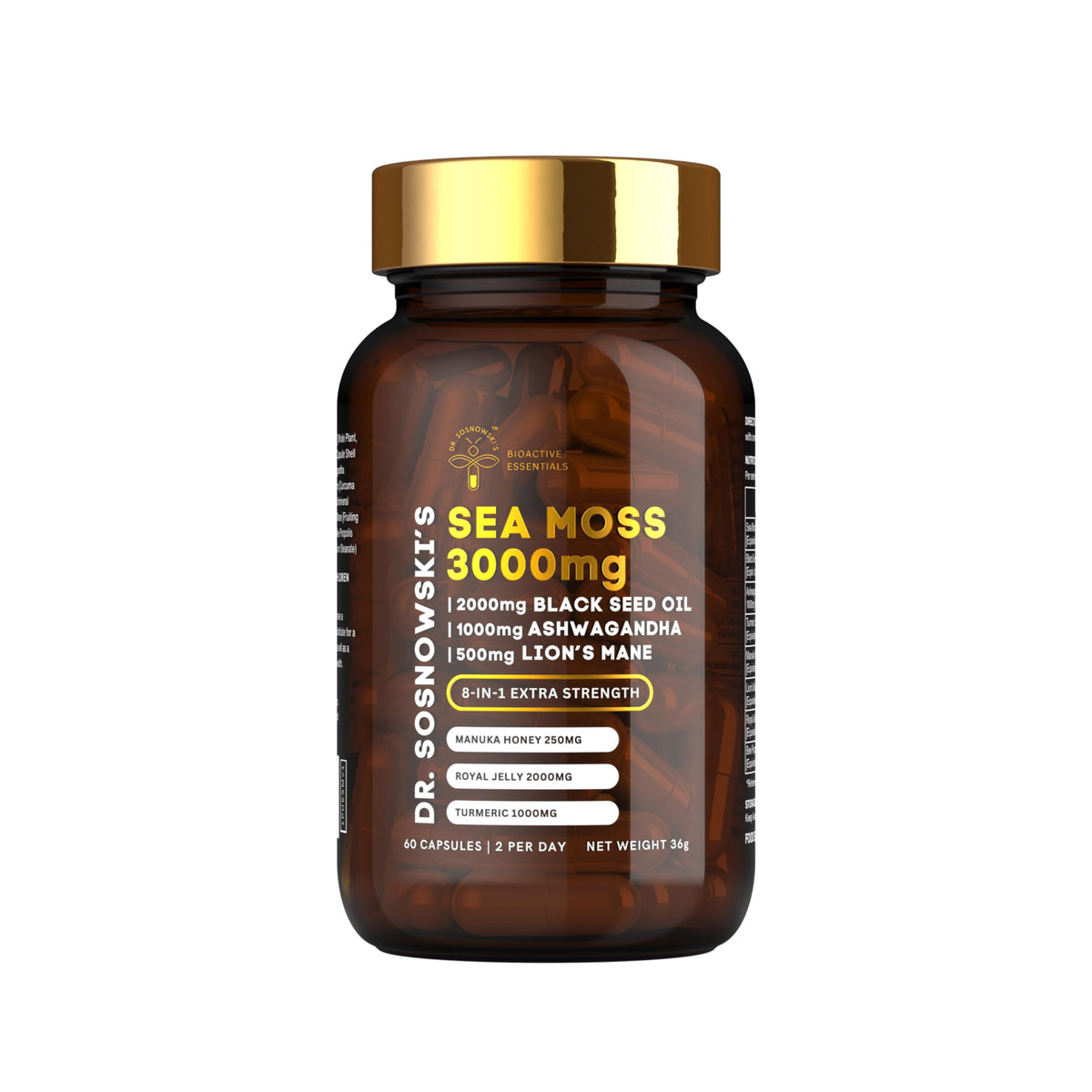 Dr Sosnowski's BioActive Sea Moss 60 capsules front view
