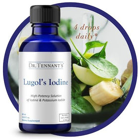 Dr. Tennant's Iode Lugol 2% Liquide sur une table