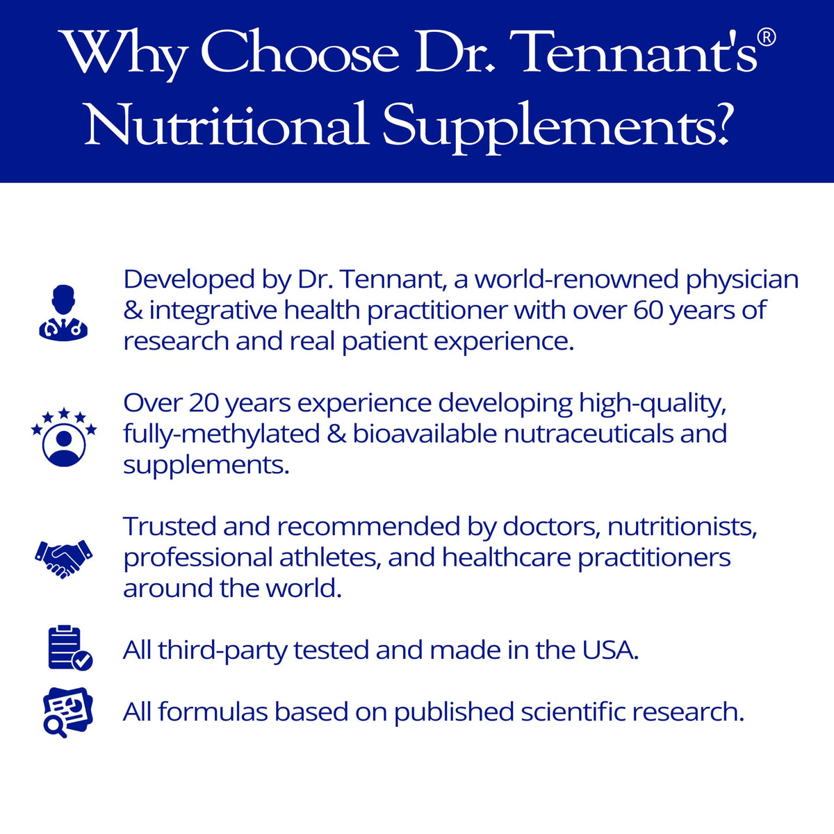 Dr. Tennant's Restore Vanilla avec ingrédients biologiques
