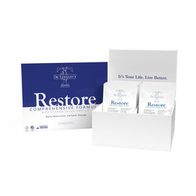 Dr. Tennant's Restore Vanilla poudre de protéine végane vue de face