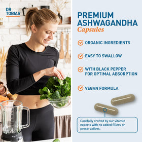 Dr. Tobias Ashwagandha sur une table en bois