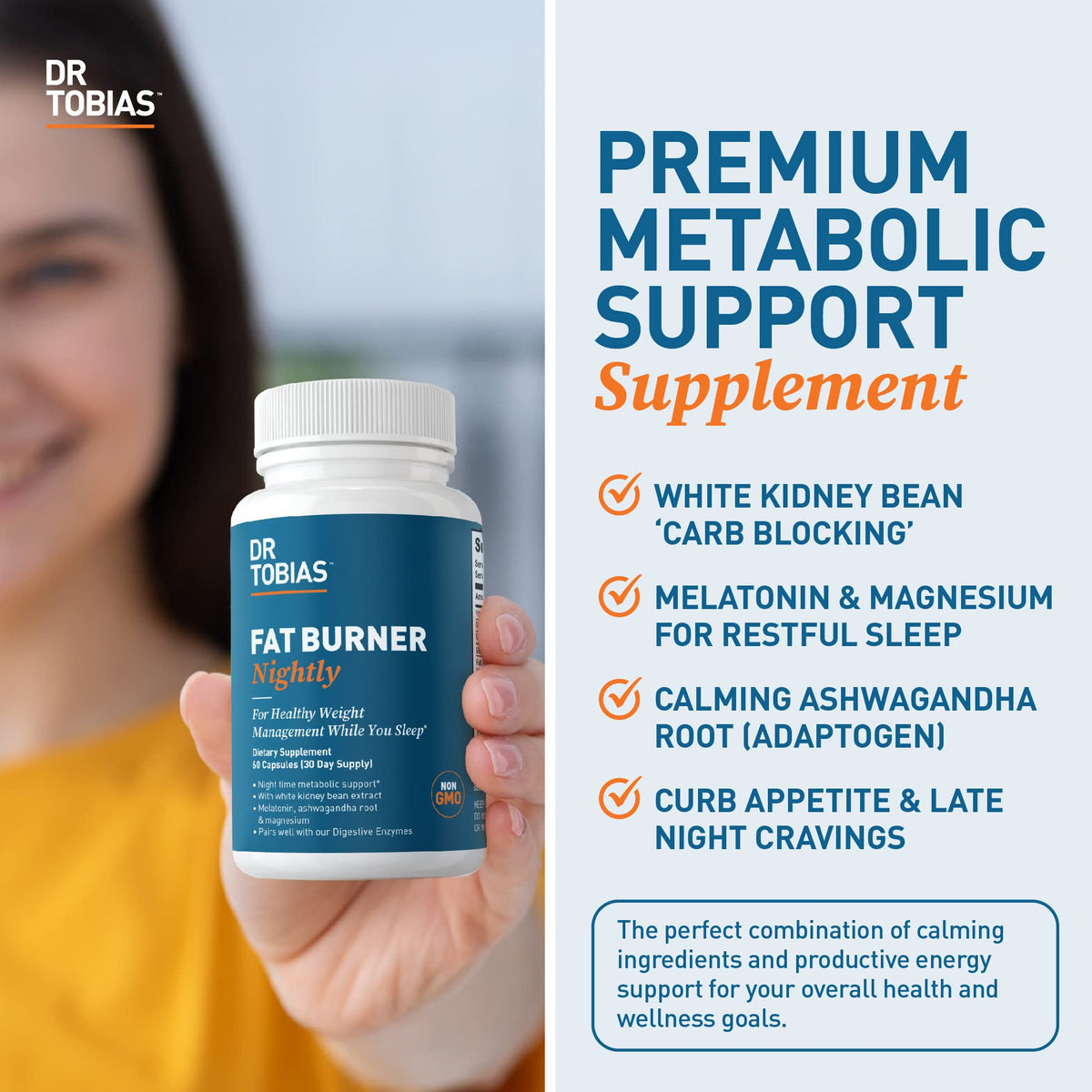 Dr. Tobias Brûleur de Graisse Nocturne 60 Capsules côté