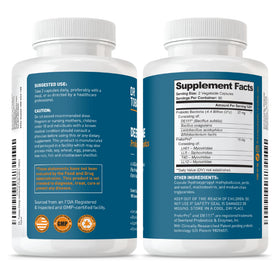 Dr. Tobias Complément Alimentaire Probiotique Prébiotique flacon ouvert avec capsules